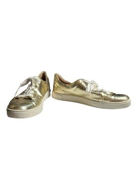 Frye Ivy Low Sneakers Metallic Gold Leather | Size 10 | Luxe Casual